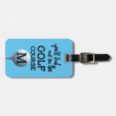 Golfbaan Citaat Monogram Bagage Label (Voorkant horizontaal)