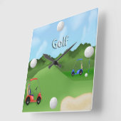 Golfbaan Clock Vierkante Klok (Hoek)