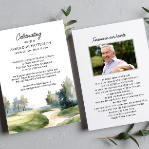 Golfbaan Golfen Viering van het Leven Foto Kaart