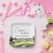 Golfbaan Golfer viering van het leven Papieren Bordje (Feest)