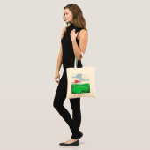 Golfbaan groene boodschappentas tote bag (Voorkant (model))