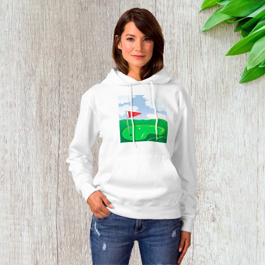 Golfbaan Groene Vrouwen Hoodie