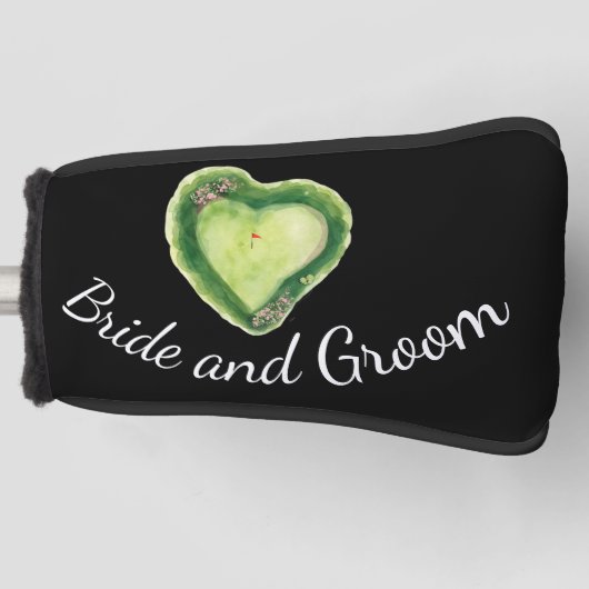 Golfbaan hartvorm golfheadcover (Voorkant)