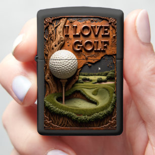 Golfbaan Houtnerf Frame