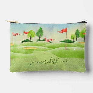 Golfbaan Scène Gepersonaliseerde naam Etui