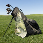 Golfbaan voor artistieke waterverf golfhanddoek (Groen)