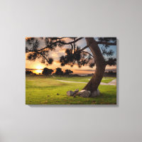 Golfbaan Zonsondergang