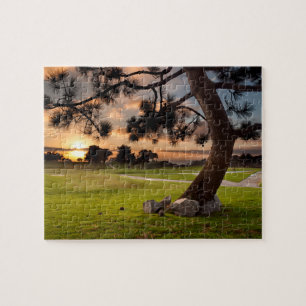 Golfbaan Zonsondergang Legpuzzel