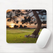 Golfbaan Zonsondergang Muismat (Met muis)
