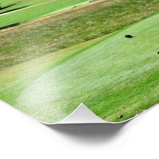 Golfbaanlandschap Foto Afdruk (Hoek)