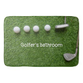 Golfbadkamer met golfballen en putter badmat (Voorkant)