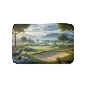 Golfbadmat met Schilderachtig golfbaan Badmat