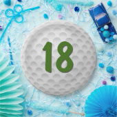 Golfbal 18e Verjaardagspapier Bord (Feest)