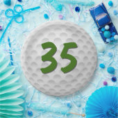 Golfbal 35e Verjaardagspapier Bord (Feest)