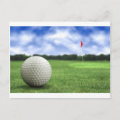Golfbal 4 briefkaart (Voorkant)