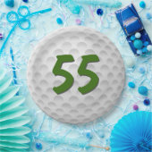 Golfbal 55e Verjaardagspapier Bord (Feest)
