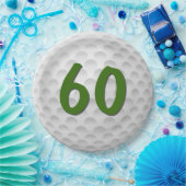 Golfbal 60e Verjaardagspapier Bord (Feest)