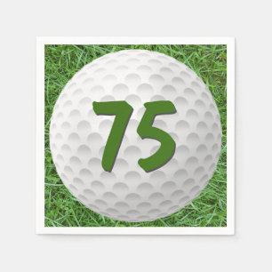 Golfbal 75e verjaardag servetten