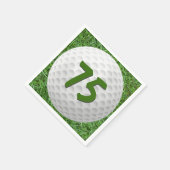 Golfbal 75e verjaardag servetten (Hoek)