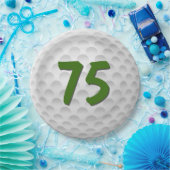 Golfbal 75e Verjaardagspapier Bord (Feest)