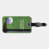 Golfbal aan de rand van het bekertje Persoonlijk H Bagagelabel (Achterkant horizontaal)