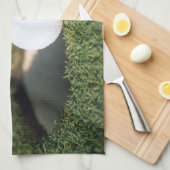 Golfbal aan de rand van het gat theedoek (Quarter Fold)