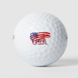 Golfbal afbeeldingen kleuren van de vlag van Ameri Golfballen