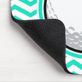 Golfbal; Aqua Green Chevron Muismat (Hoek)