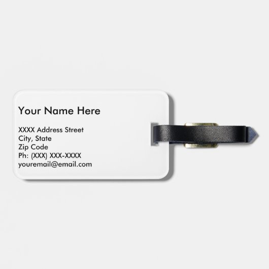 golfbal bagagelabel (Achterkant horizontaal)