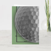 Golfbal Bedankkaart (Achterkant)