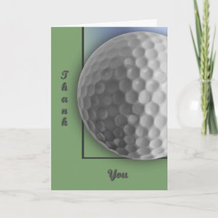 Golfbal Bedankkaart