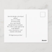 Golfbal, behalve de datum briefkaart (Achterkant)