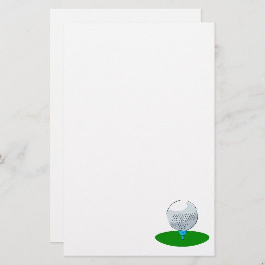 golfbal briefpapier (Voorkant / Achterkant)
