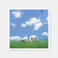 Golfbal en club voor 50ste verjaardag