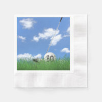 golfbal en club voor de 80ste verjaardag