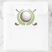 Golfbal en golfclubs met krans Sticker (Tas)