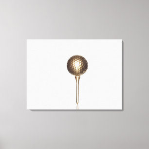 Golfbal en t-shirt canvas afdruk
