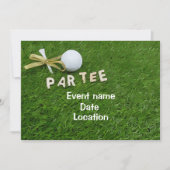 Golfbal en t-shirt met gouden koolstof-T-shirt Kaart (Voorkant)