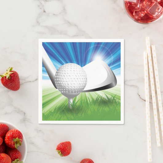 Golfbal en T-shirt Papieren servetten (Insitu)