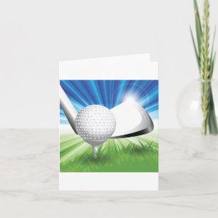 Golfbal en Tee Notitiekaarten
