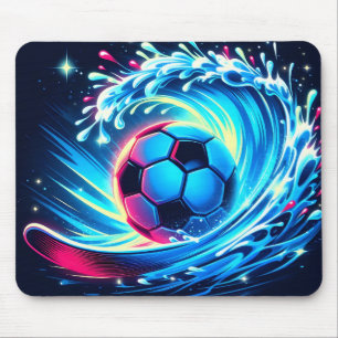 Golfbal Futuristische Oceaan Voetbal Surf Muismat