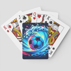 Golfbal Futuristische Oceaan Voetbal Surf Pokerkaarten