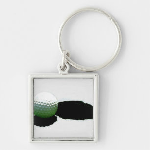 Golfbal & Gat Sleutelhanger