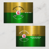 Golfbal Gecentreerd Monogram Ontwerp Visitekaartje (Voorkant / Achterkant)