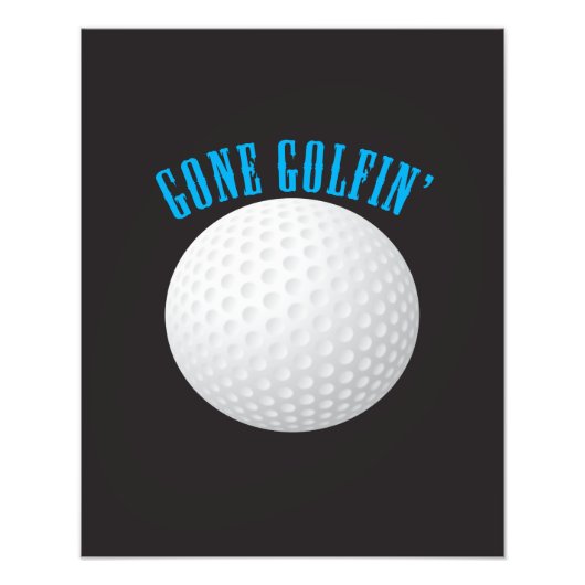 Golfbal ⛳🎁 Gone Golfing Golfer Foto Afdruk (Voorkant)