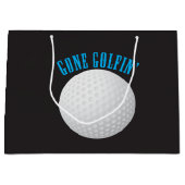 Golfbal ⛳🎁 Gone Golfing Golfer Large Cadeautasje (Voorkant)