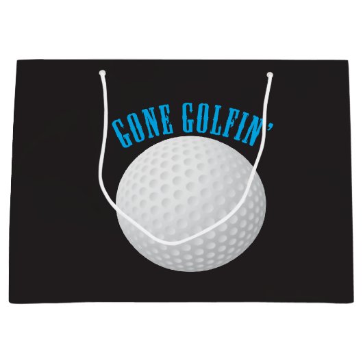 Golfbal ⛳🎁 Gone Golfing Golfer Large Cadeautasje (Voorkant)