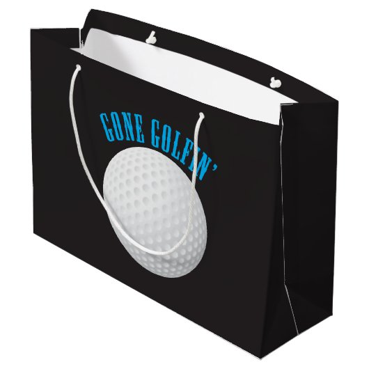 Golfbal ⛳🎁 Gone Golfing Golfer Large Cadeautasje (Achterkant Gekanteld)