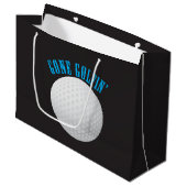 Golfbal ⛳🎁 Gone Golfing Golfer Large Cadeautasje (Voorkant Gekanteld)