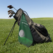 Golfbal groene golfbaan vrijgezellenfeest golfen golfhanddoek (Groen)